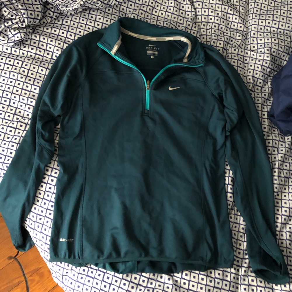 NIKE blue quarter zip pullover